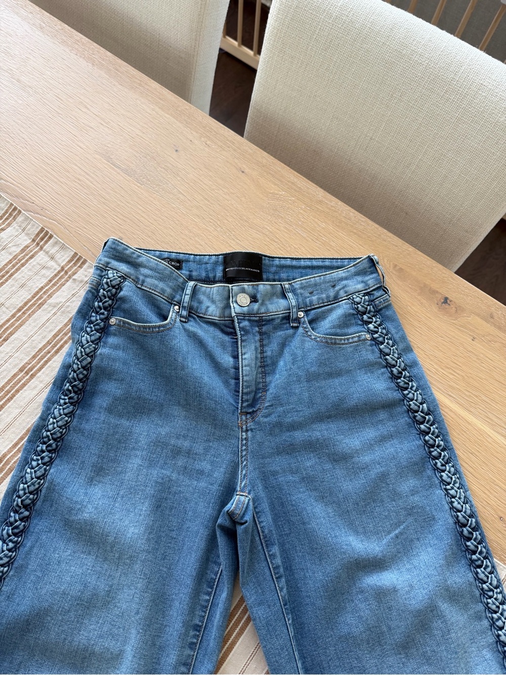 NWOT White House Black Market High-Rise Wide Leg Crop Jean